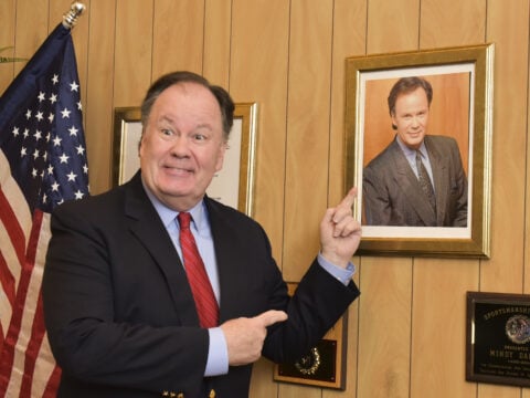 Actor Dennis Haskins poses for portrait at the Saved By the Max Los Angeles opening night pop up on May 1, 2018 in West Hollywood, California.