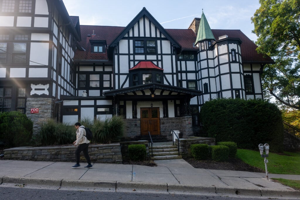 The Chi Phi fraternity house in September 2026.