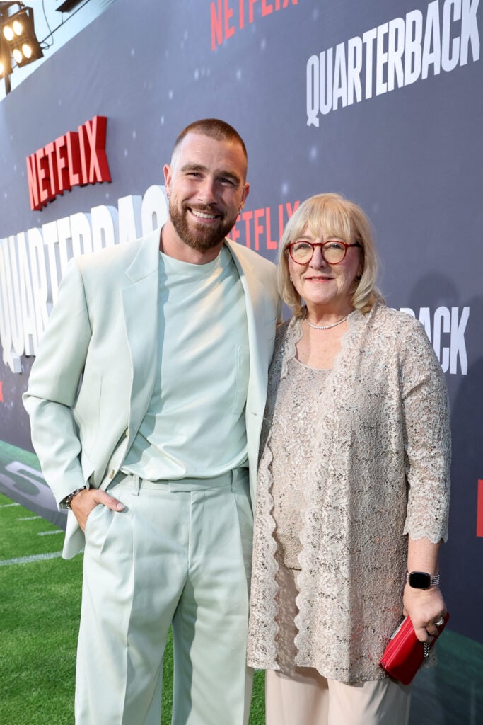 Travis Kelce and Donna Kelce in 2023.