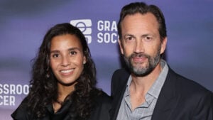 Marilee Fiebig and Andrew Shue together in 2024 before becoming engaged.