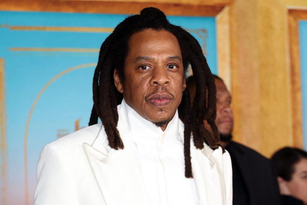 Jay-Z attends the Los Angeles premiere of Sony Pictures'