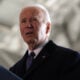 Former U.S. President Joe Biden speaks at Joint Base Andrews following inauguration ceremonies on January 20, 2025 in Joint Base Andrews, Maryland.