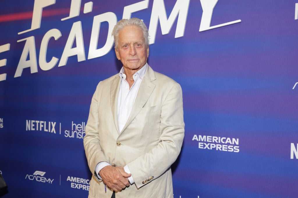 Michael Douglas attends the F1 Academy x American Express Screening of F1: The Academy with Hello Sunshine and Netflix at The Fillmore Miami Beach on May 01, 2025 in Miami Beach, Florida. 