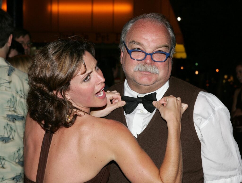 Actress/ producer Jamie Bullock poses with Richard Riehle, actor at the Los Angeles Film Festival  premiere Of the  